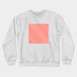 Striped-pattern, orange, white, simple, minimal, minimalist, lined-pattern, stripe, modern, trendy, basic, digital, pattern, abstract, lines, line, line-art, jewel-color, Crewneck Sweatshirt